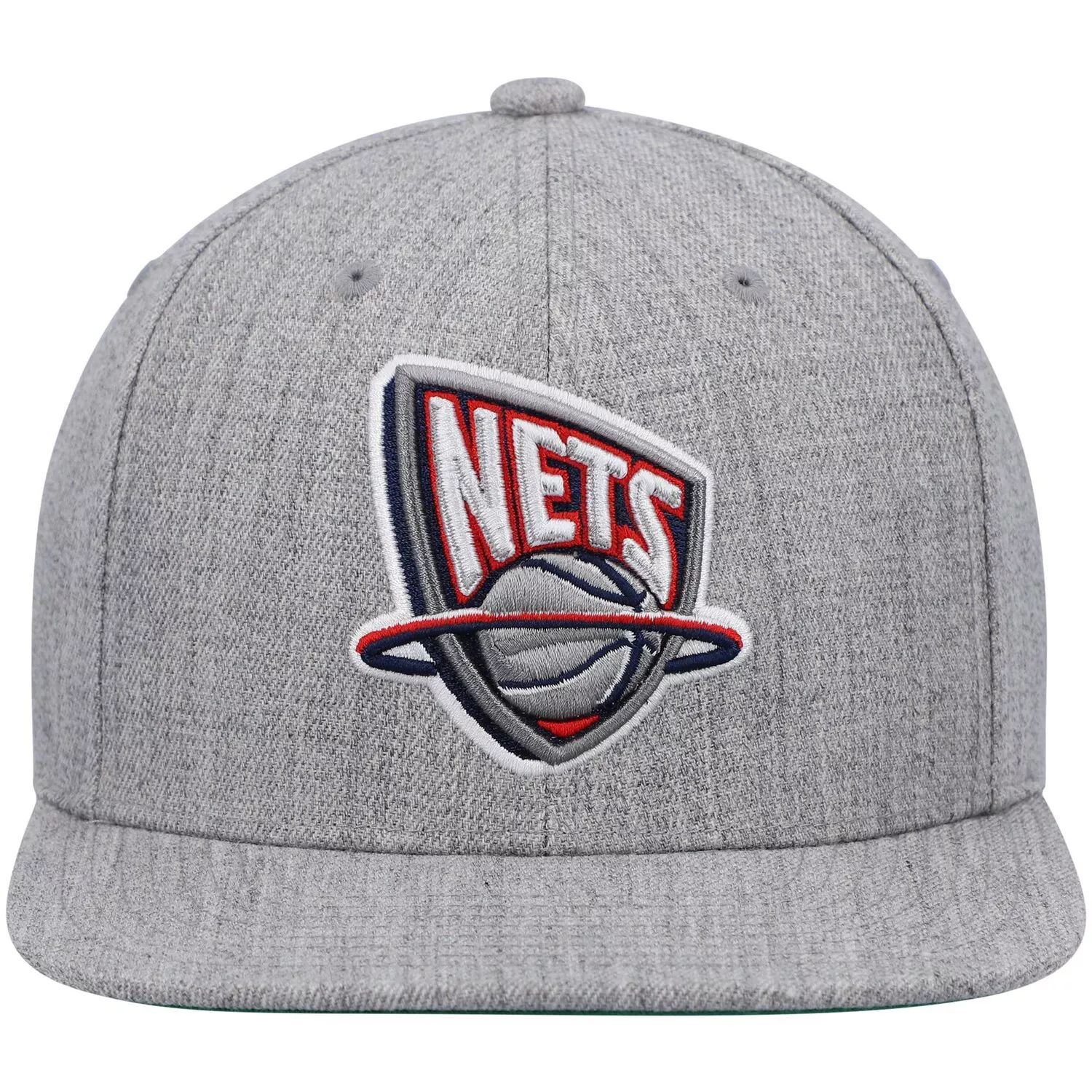 

Мужская кепка Mitchell & Ness Heathered Grey New Jersey Nets Hardwood Classics Team 2.0 Snapback