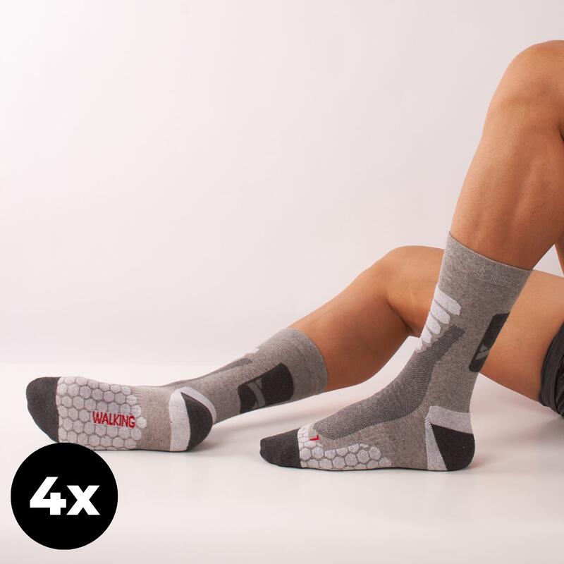 Серые походные носки Xtreme, набор из 4 шт. XTREME SOCKSWEAR, цвет gris