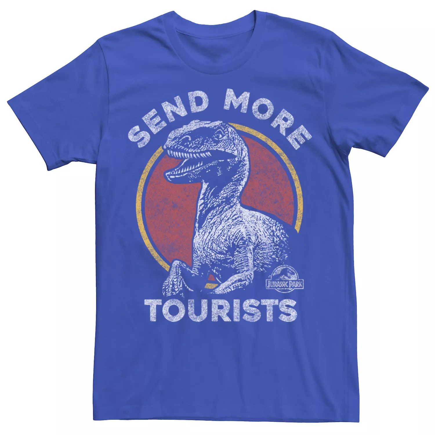 

Мужская футболка «Парк Юрского периода Raptor» призывает присылать больше туристов Licensed Character