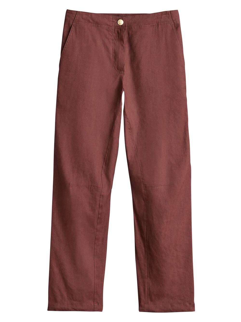 

Брюки прямого кроя Dawn из смеси льна rag & bone, Коричневый