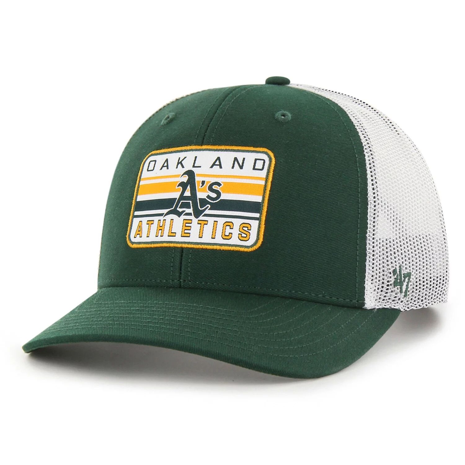 Мужская регулируемая кепка Green Oakland Athletics Drifter Trucker '47 Green