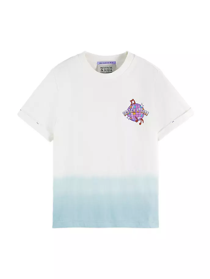 

Футболка Disco с логотипом Little Girl's & Girl's Dip-Dye Scotch & Soda, цвет off white