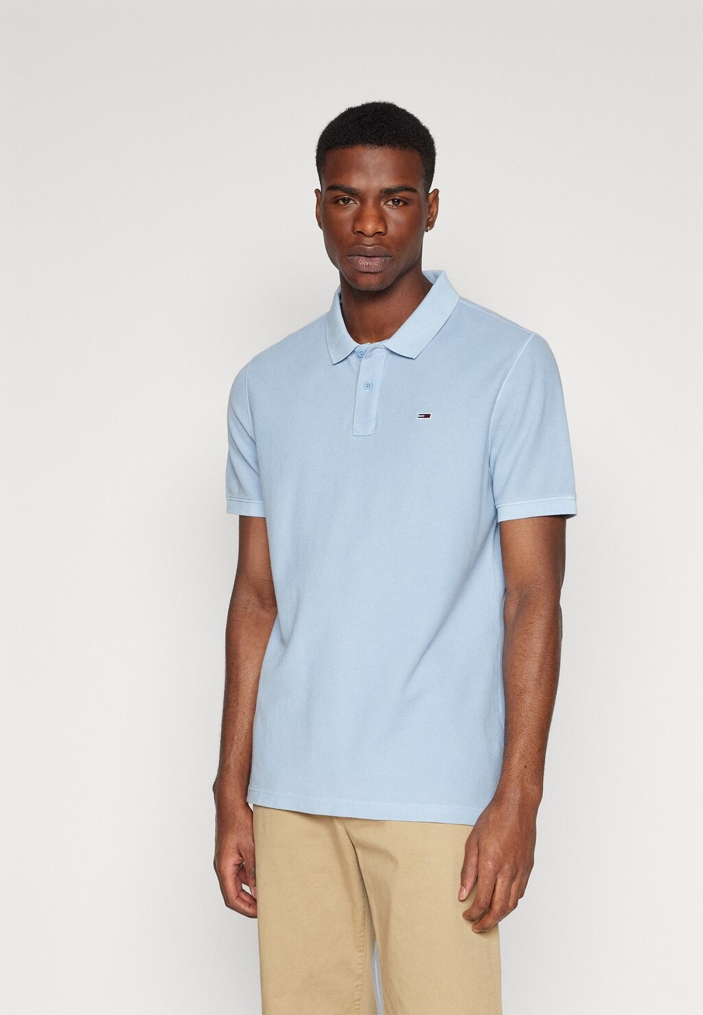 

Поло Slim Tommy Jeans, цвет moderate blue