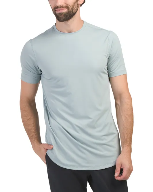 

Футболка Active с круглым вырезом и изогнутым краем Kenneth Cole, цвет Seafoam