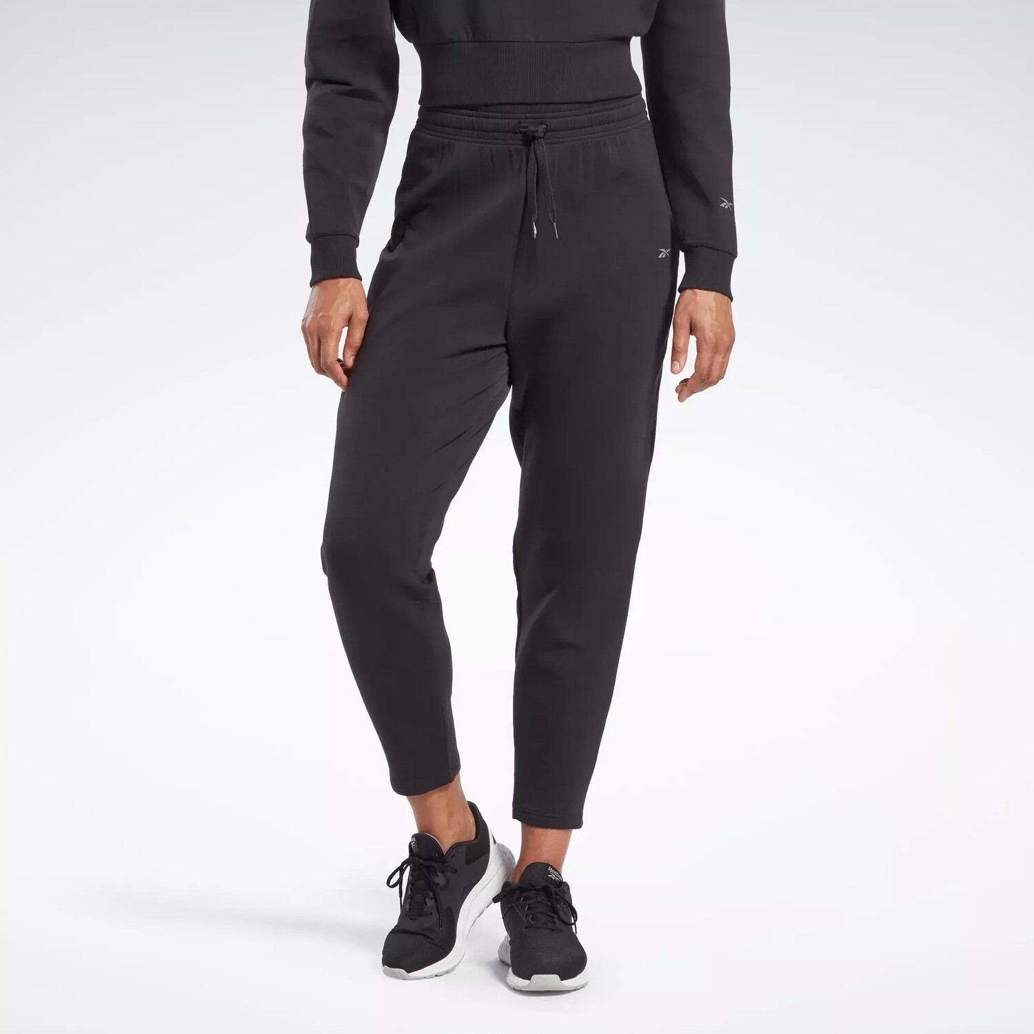 

Хлопковые трикотажные брюки DreamBlend Reebok, черный