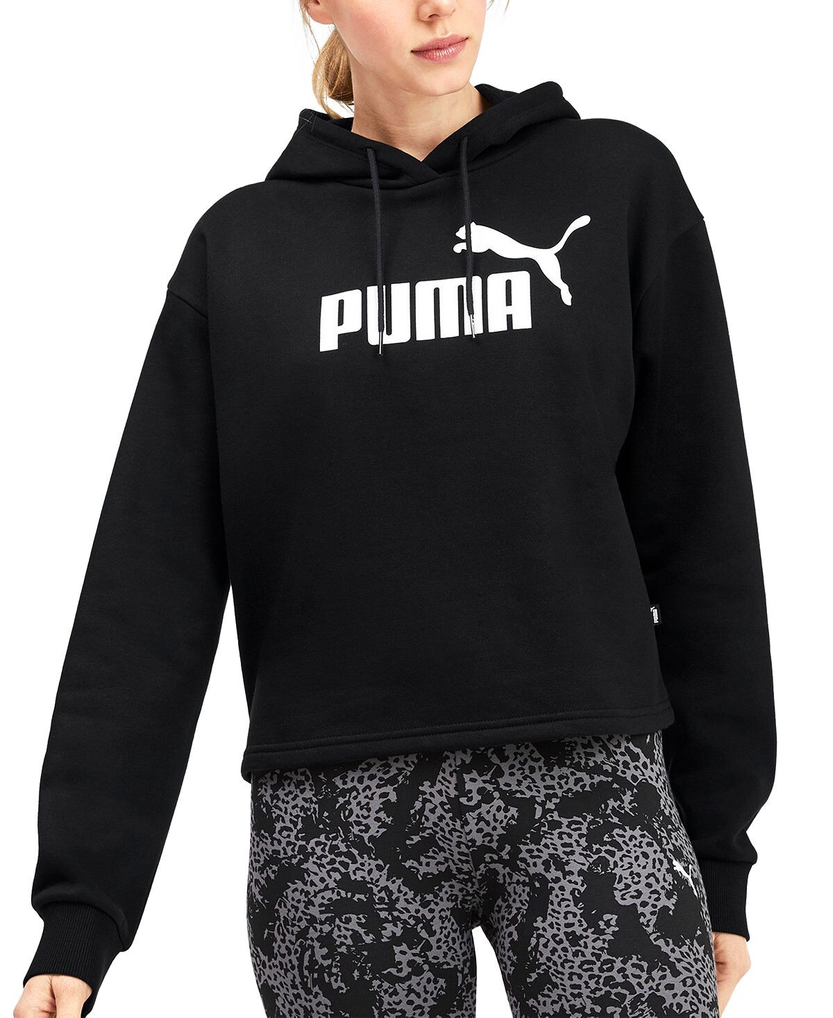 

Женская укороченная толстовка с длинными рукавами и логотипом Puma