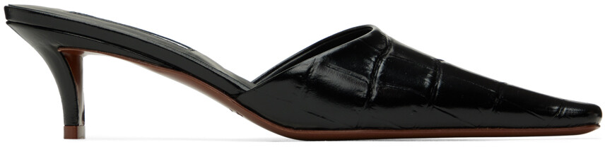 

Черные мюли с квадратным носком Jil Sander