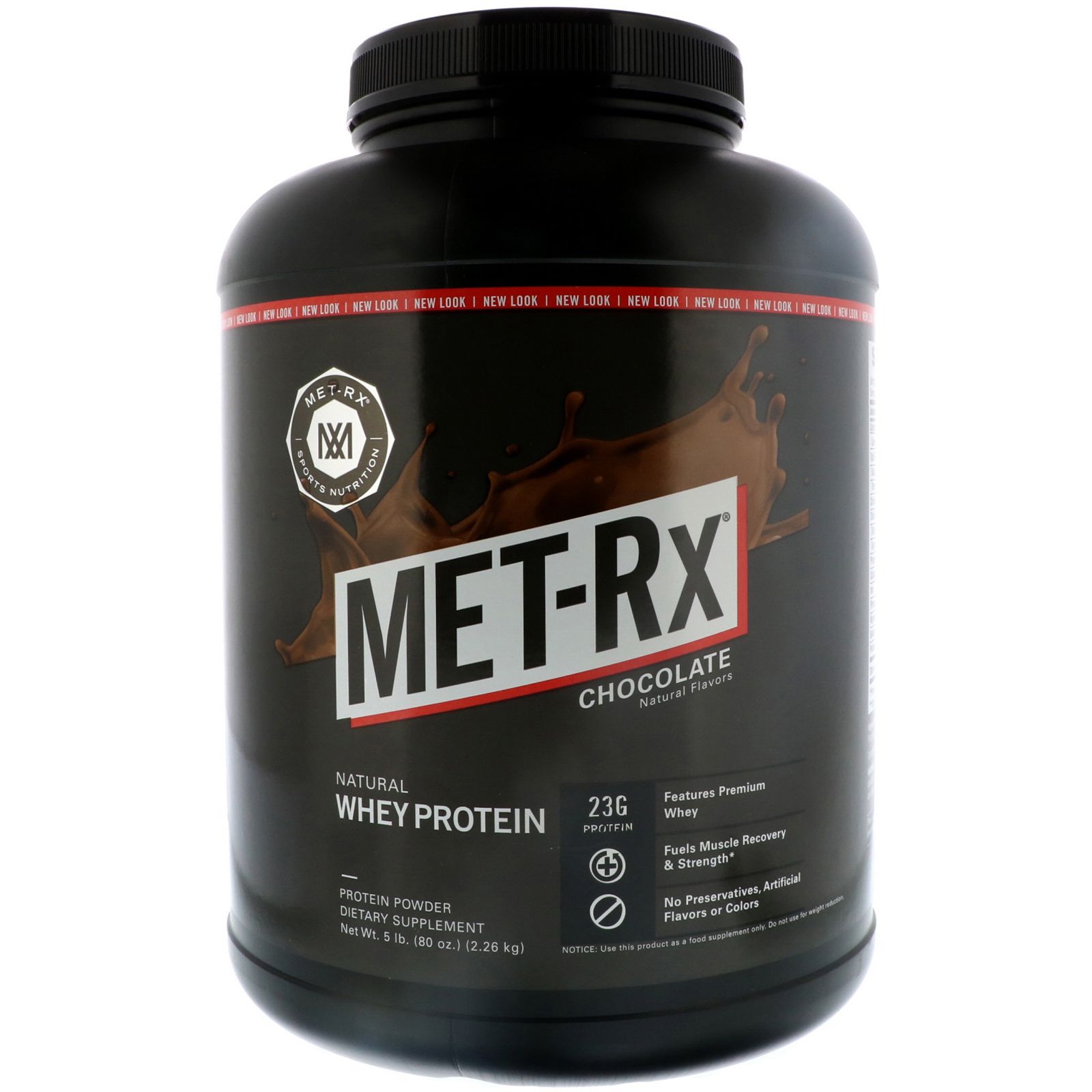 MET-Rx Natural Whey Protein Chocolate 80 oz (2.26 kg)