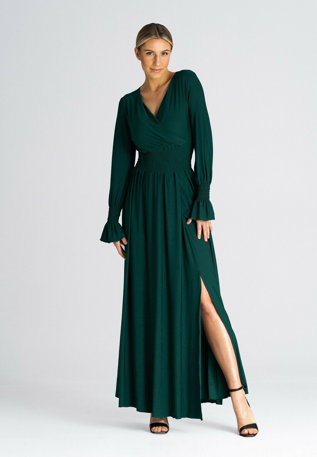 Длинное платье Figl, темно-зеленый