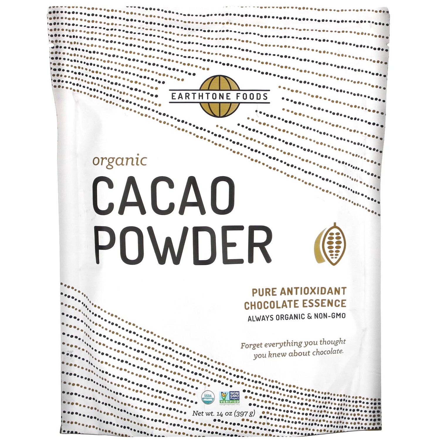 

Органический порошок какао, 397 г (14 унций), Earthtone Foods