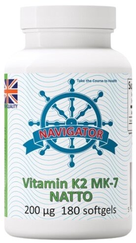 

Navigator, Витамин K2 Mk-7, 200 мкг, 180 мягких таблеток + флакон 250 мл