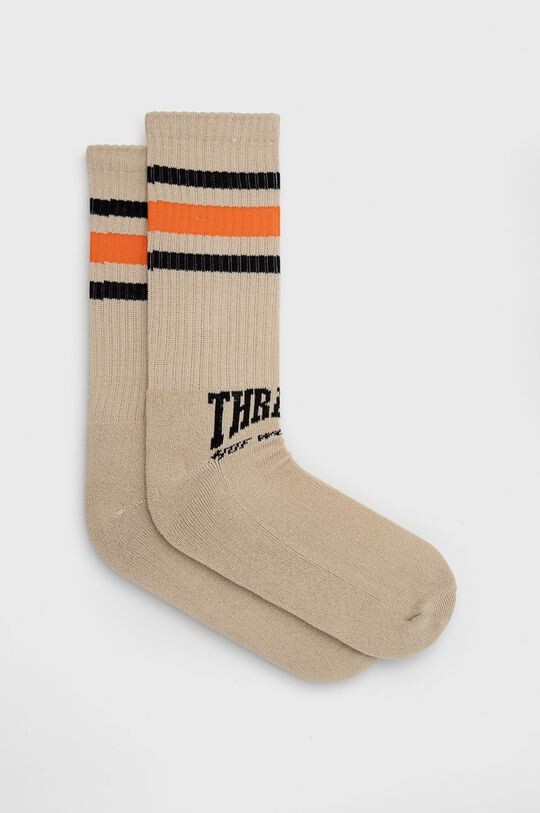 

Носки из коллаборации с Trasher Huf, бежевый