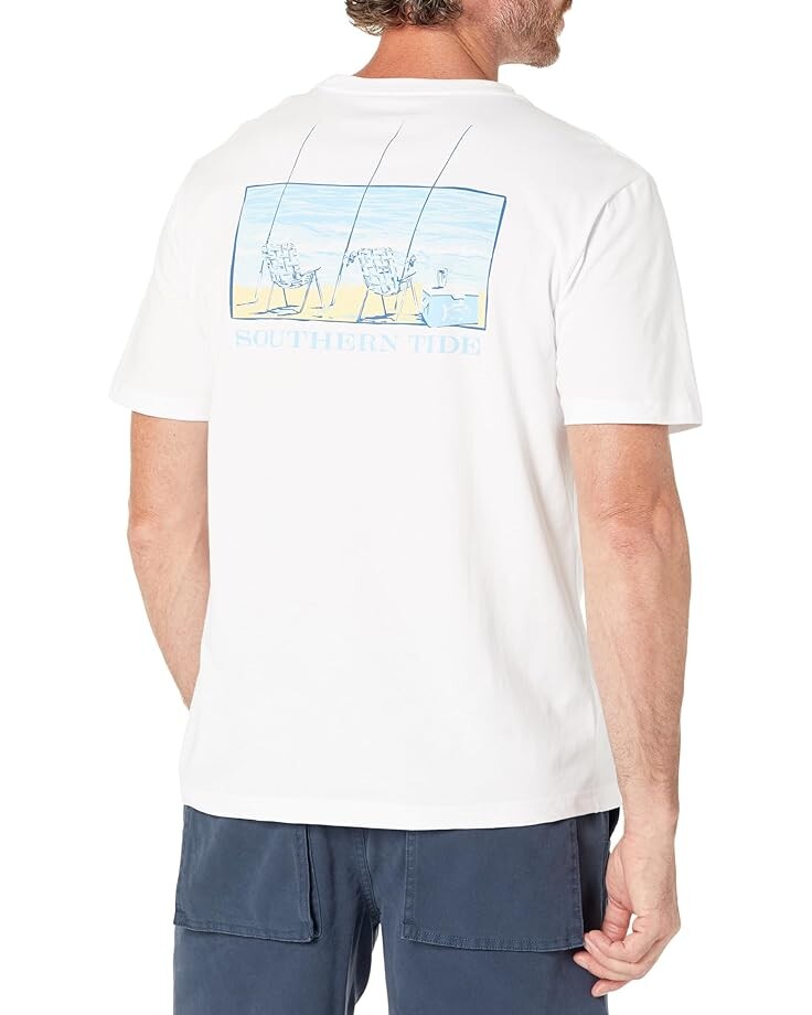 

Футболка Southern Tide Fishing in the Surf Tee, цвет Classic White