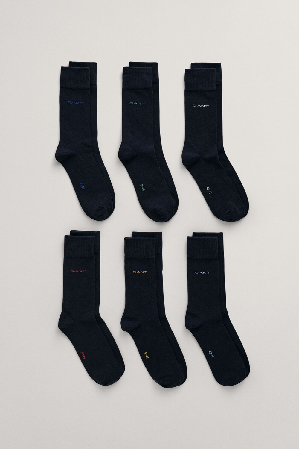

Комплект из 6 пар синих носков Gant из мягкого хлопка GANT, синий