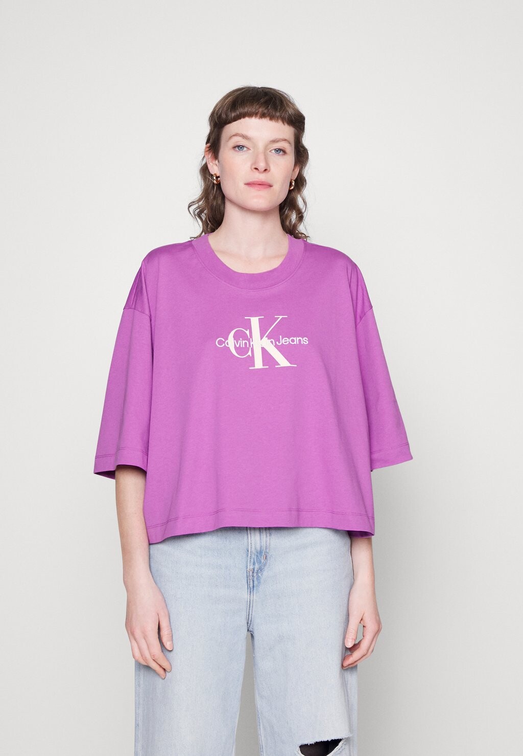 

Футболка с принтом Calvin Klein Jeans, Розовый