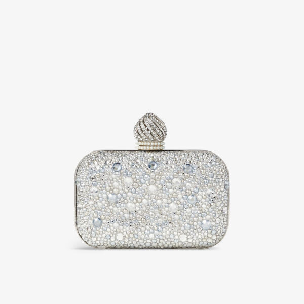 

Замшевый клатч Micro Cloud, украшенный кристаллами Jimmy Choo, цвет crystal