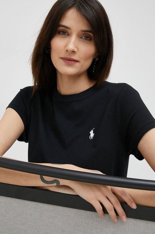 

Хлопковая футболка Polo Ralph Lauren, черный