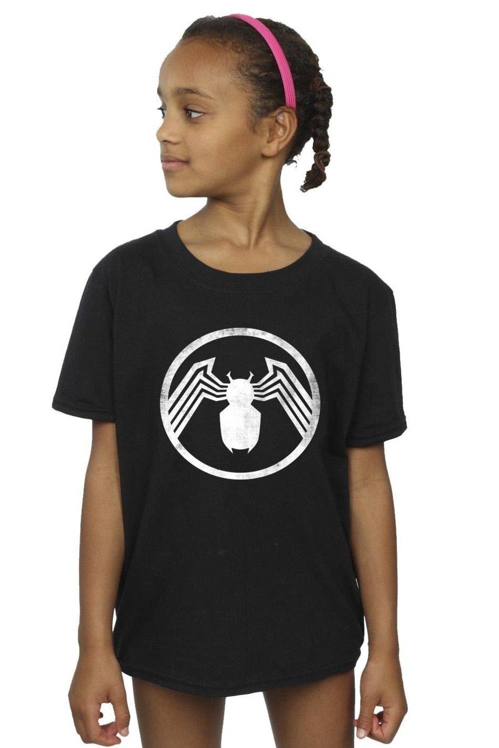 Хлопковая футболка с логотипом Venom Marvel, черный хлопковая футболка venom antihero marvel черный