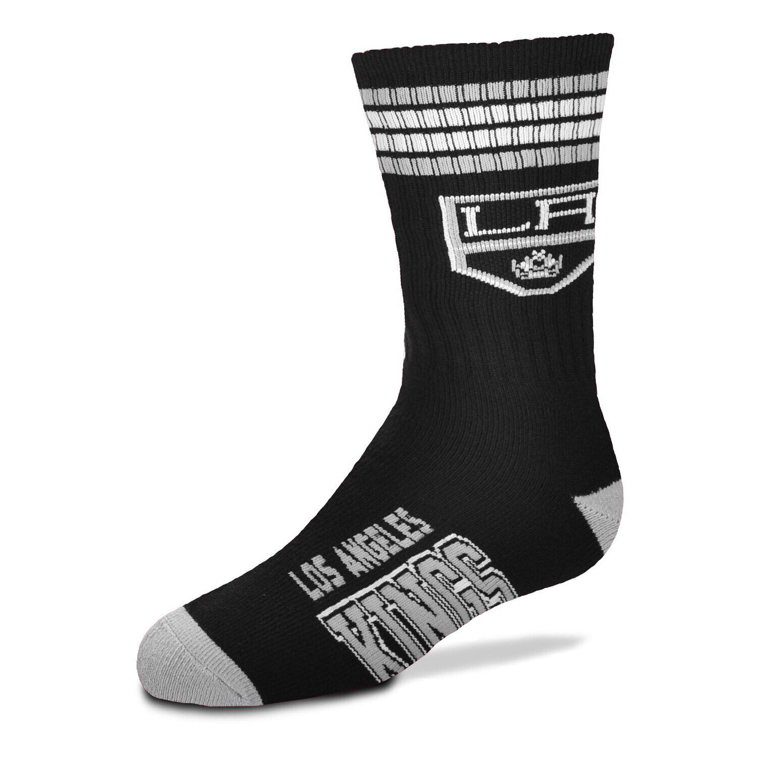 

Носки длиной в четверть с 4 полосками Youth For Bare Feet Los Angeles Kings Unbranded