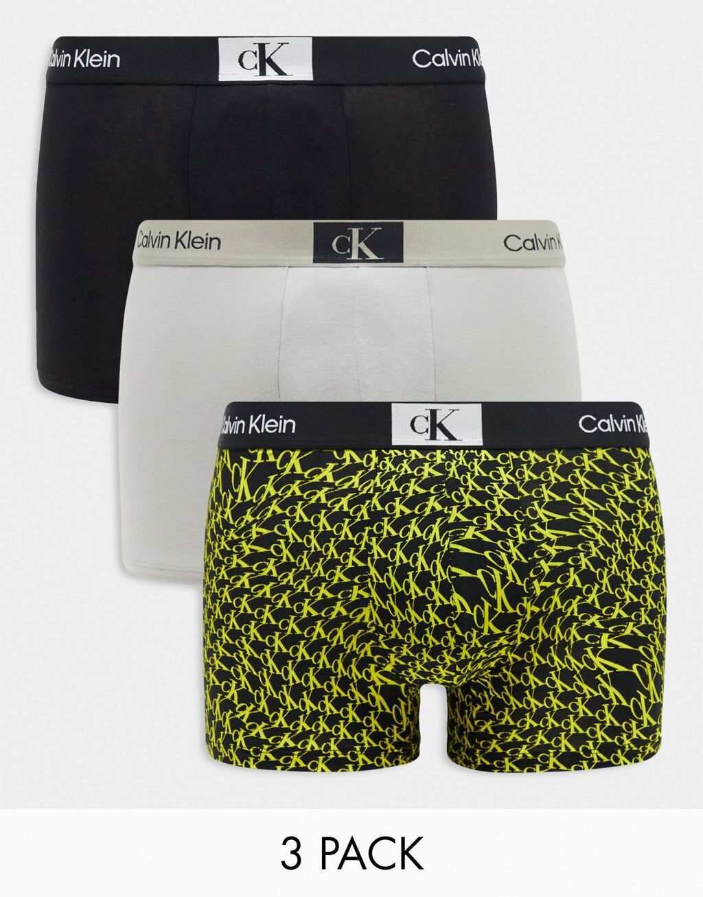 

Разноцветные хлопковые плавки из трех штук Calvin Klein CK 96