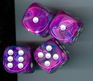 

Аксессуары Chessex Chessex 16mm d6 Set: Festive Violet w/White (12)