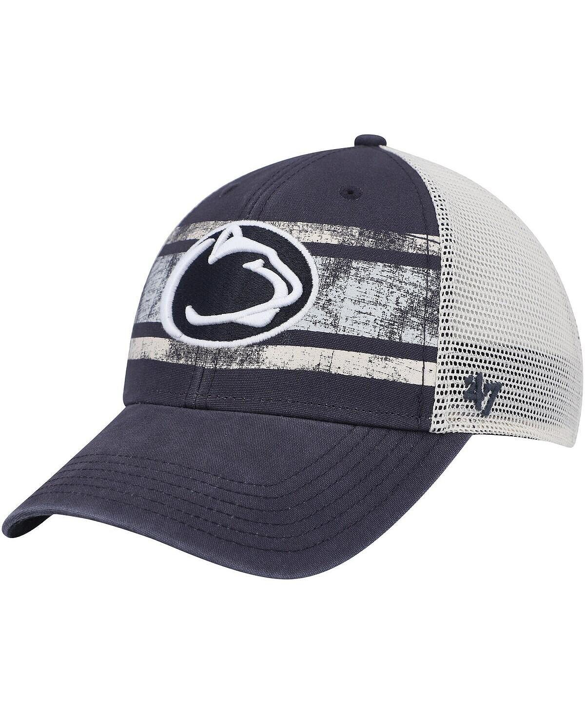 

Мужская темно-синяя белая кепка Penn State Nittany Lions Interlude MVP Trucker Snapback '47 Brand
