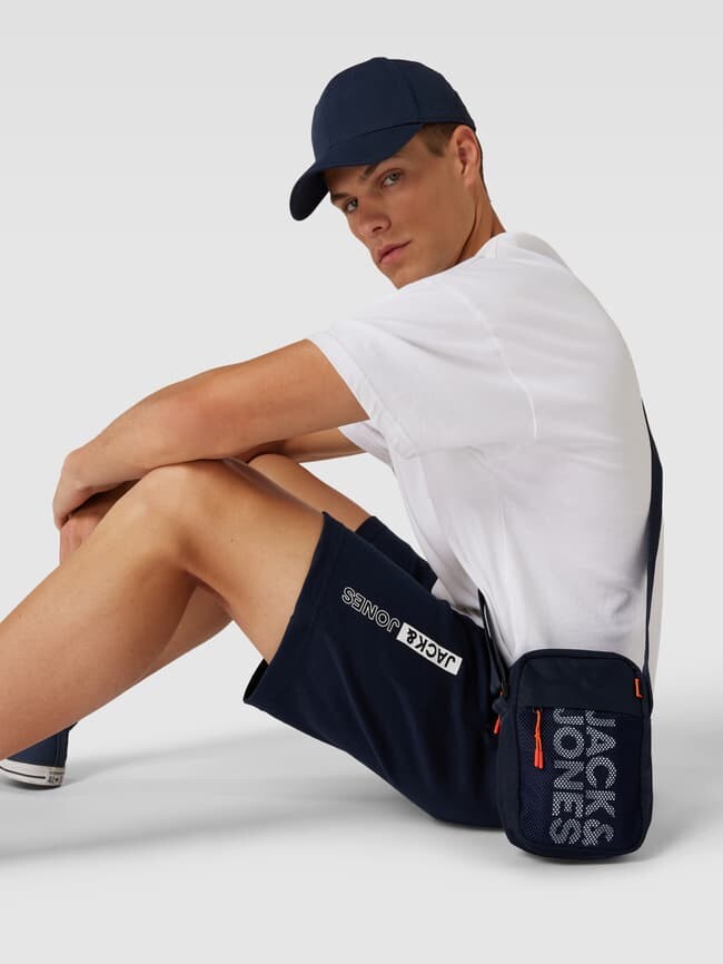 

Сумка через плечо с принтом этикетки, модель CASHFORD Jack & Jones, темно-синий