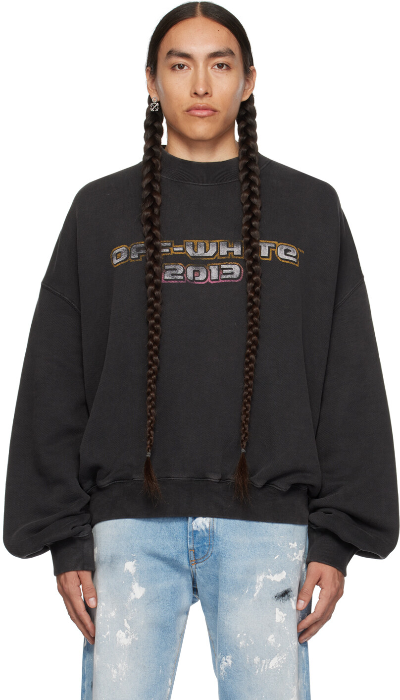 

Off-White Черный свитшот Digit Bacchus