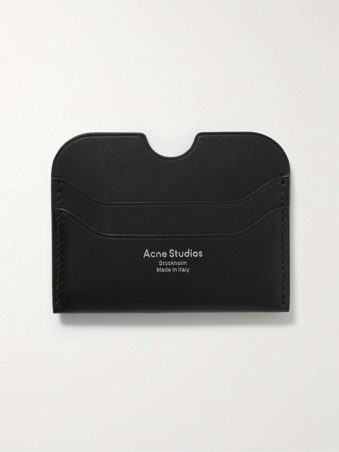 

Кожаный картхолдер с логотипом ACNE STUDIOS, черный