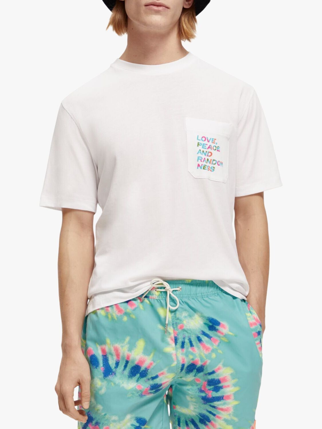 

Футболка с короткими рукавами Scotch & Soda Artwork, Белый/Мульти