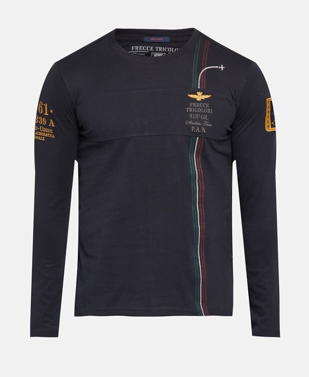 

Топ с длинными рукавами Aeronautica Militare, цвет Slate Blue