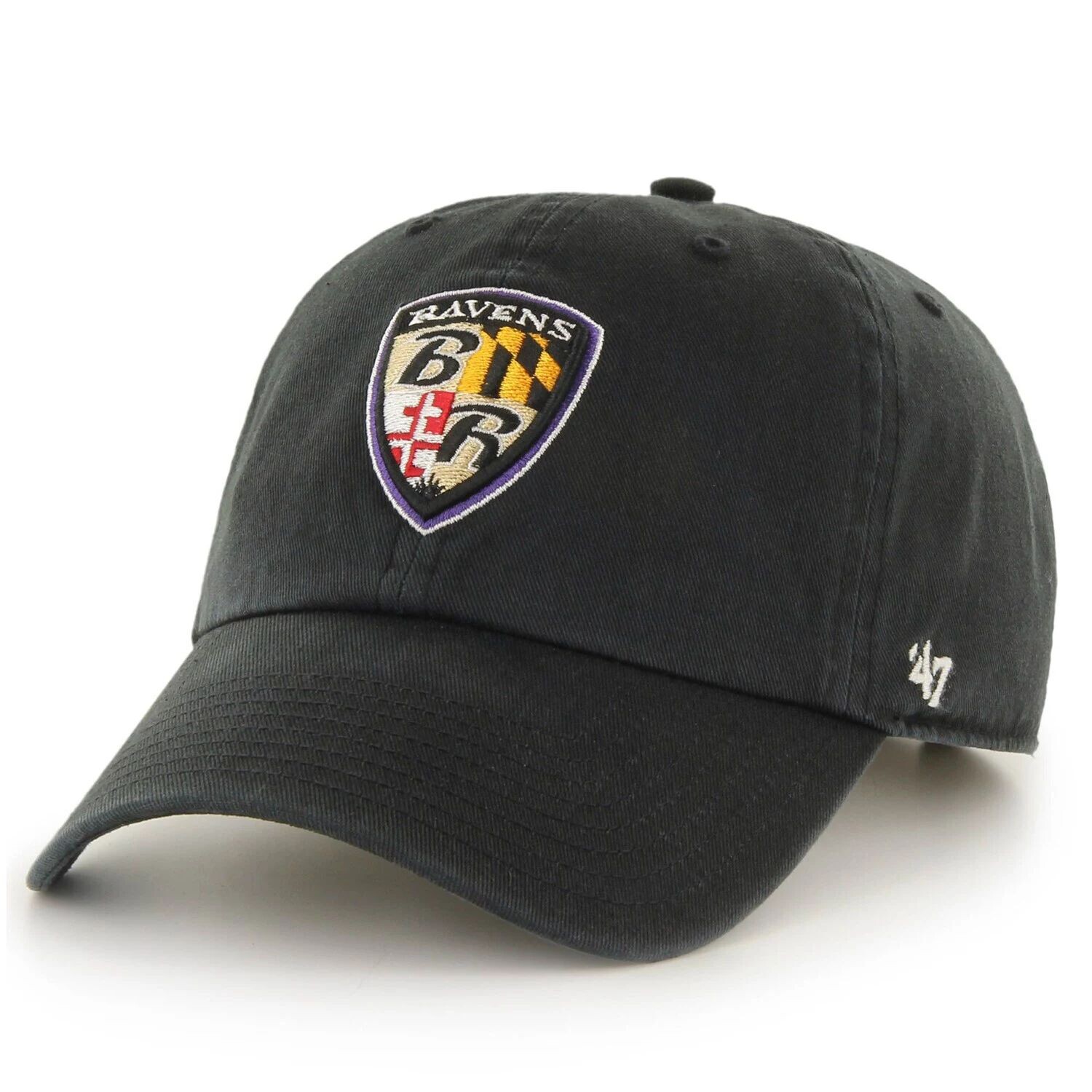 

Мужская черная регулируемая кепка Baltimore Ravens '47 Clean Up Alternative