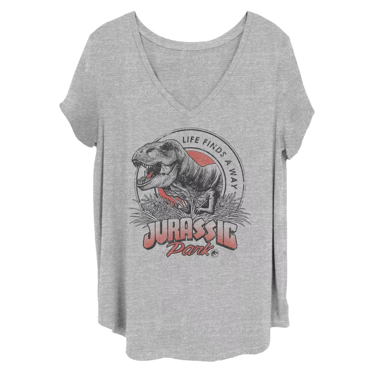 

Яркая футболка больших размеров для юниоров Jurassic Park Life Finds A Way Licensed Character