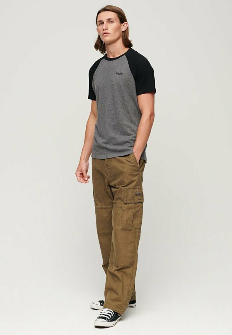 

Футболка с принтом ESSENTIAL BASEBALL Superdry, цвет rich charcoal marl black
