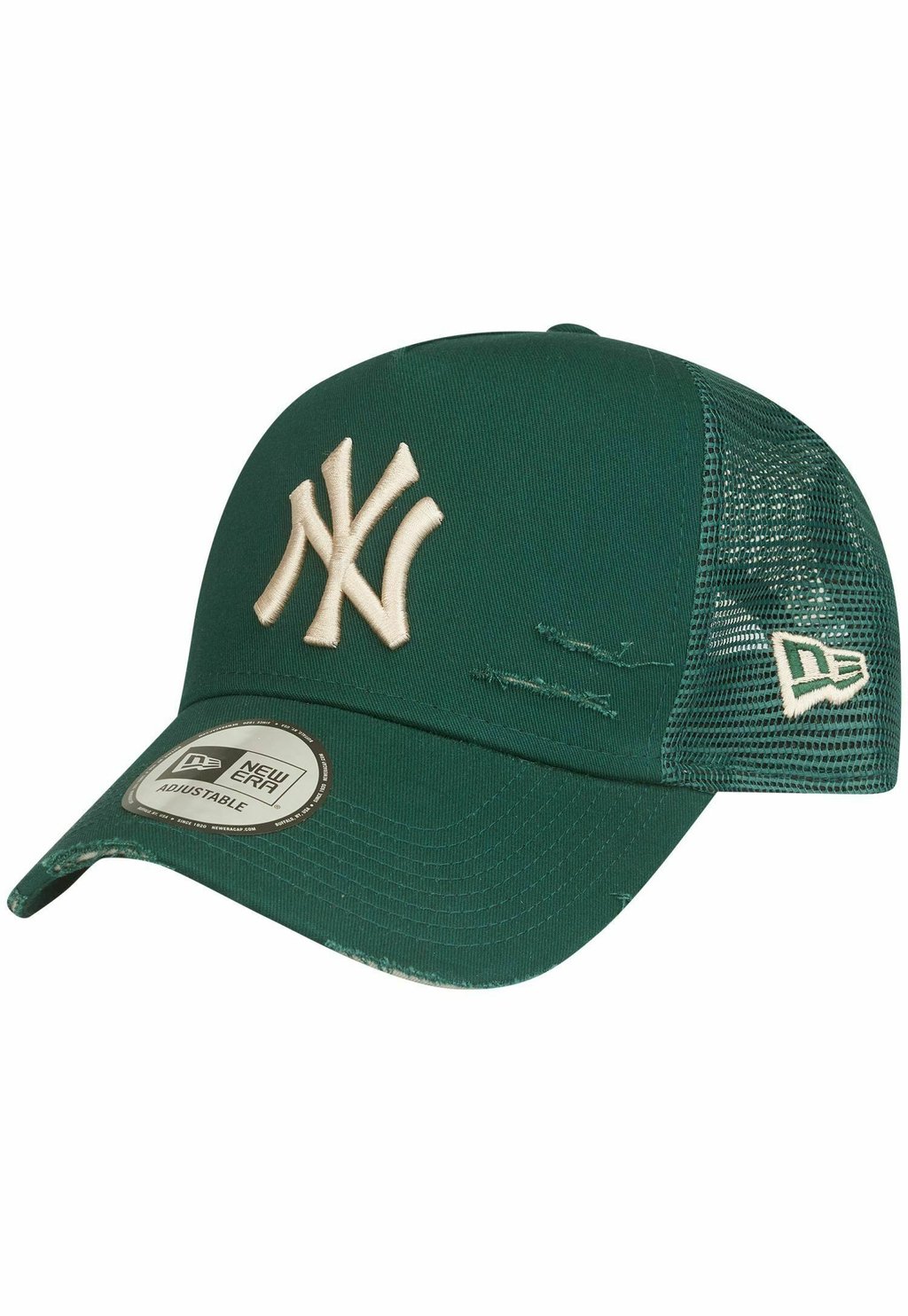 Бейсболка TRUCKER DISTRESSED NEW YORK YANKEES New Era, цвет dark green
