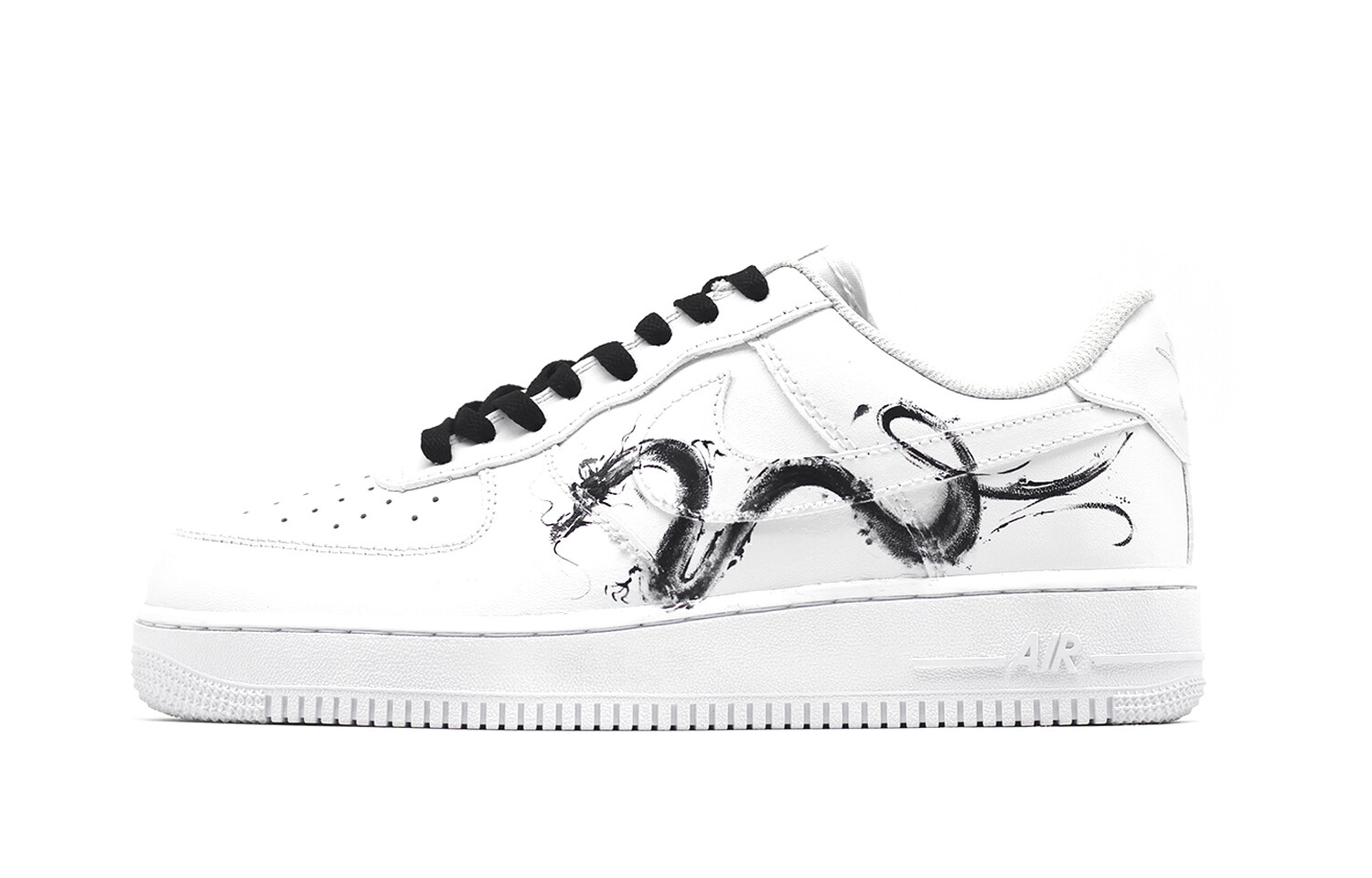 

Кроссовки Nike Air Force 1 Skateboarding Shoes Women's Low-top White/black, черный/белый