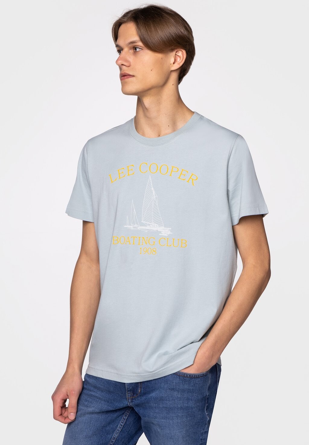 

Футболка с принтом Lee Cooper, светло-синий