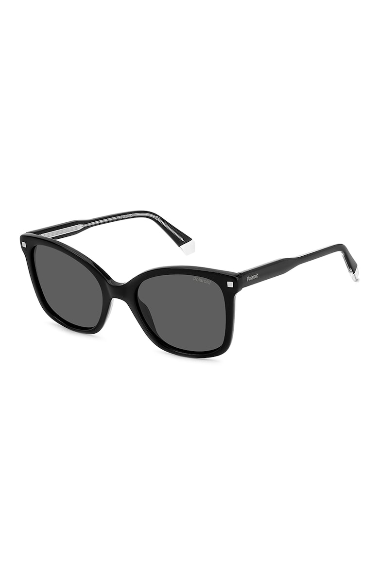 Квадратные поляризационные солнцезащитные очки Polaroid, черный солнцезащитные очки polaroid квадратные оправа пластик поляризационные для мужчин черный