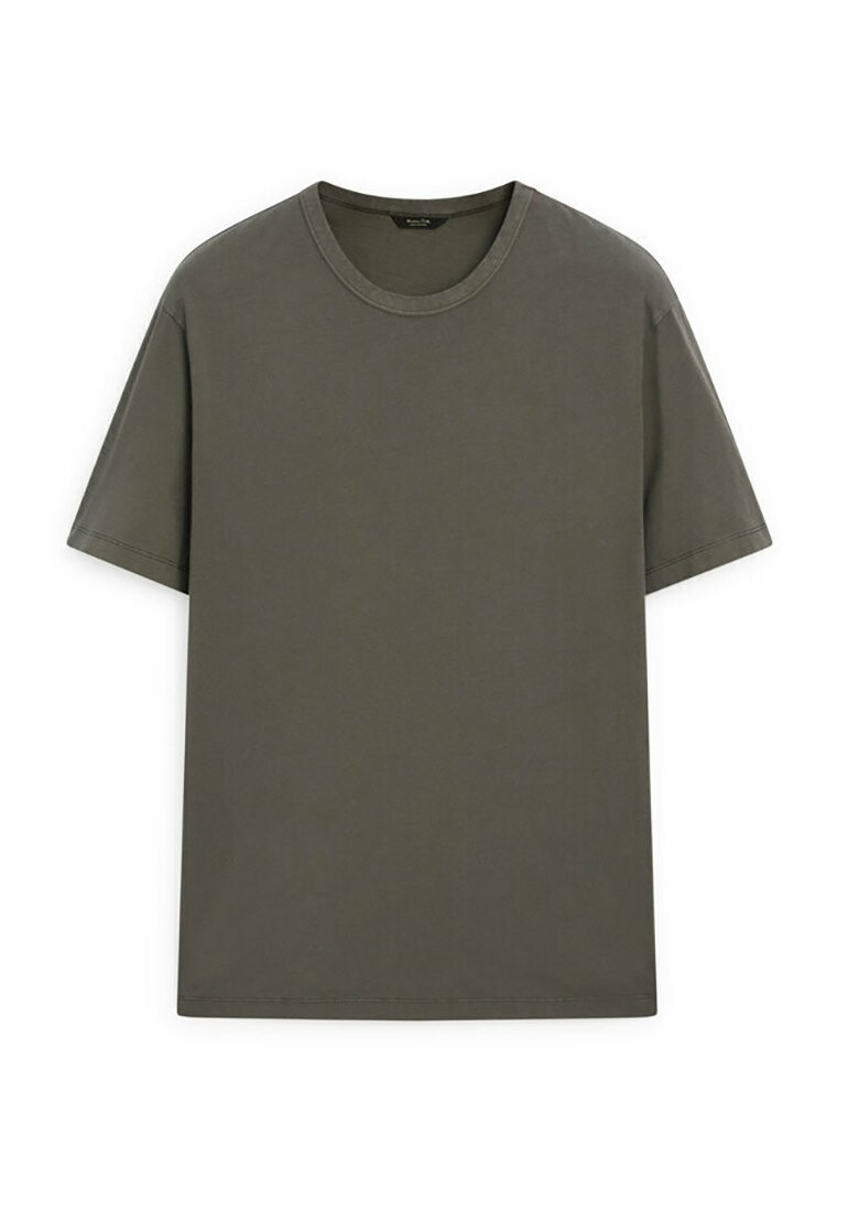 Футболка базовая FADED SHORT SLEEVE Massimo Dutti, цвет dark grey