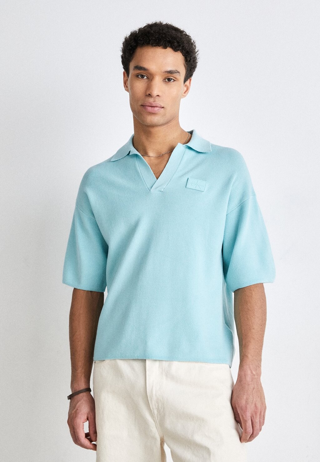 

Рубашка-поло BOXY Calvin Klein Jeans, цвет pastel turquoise