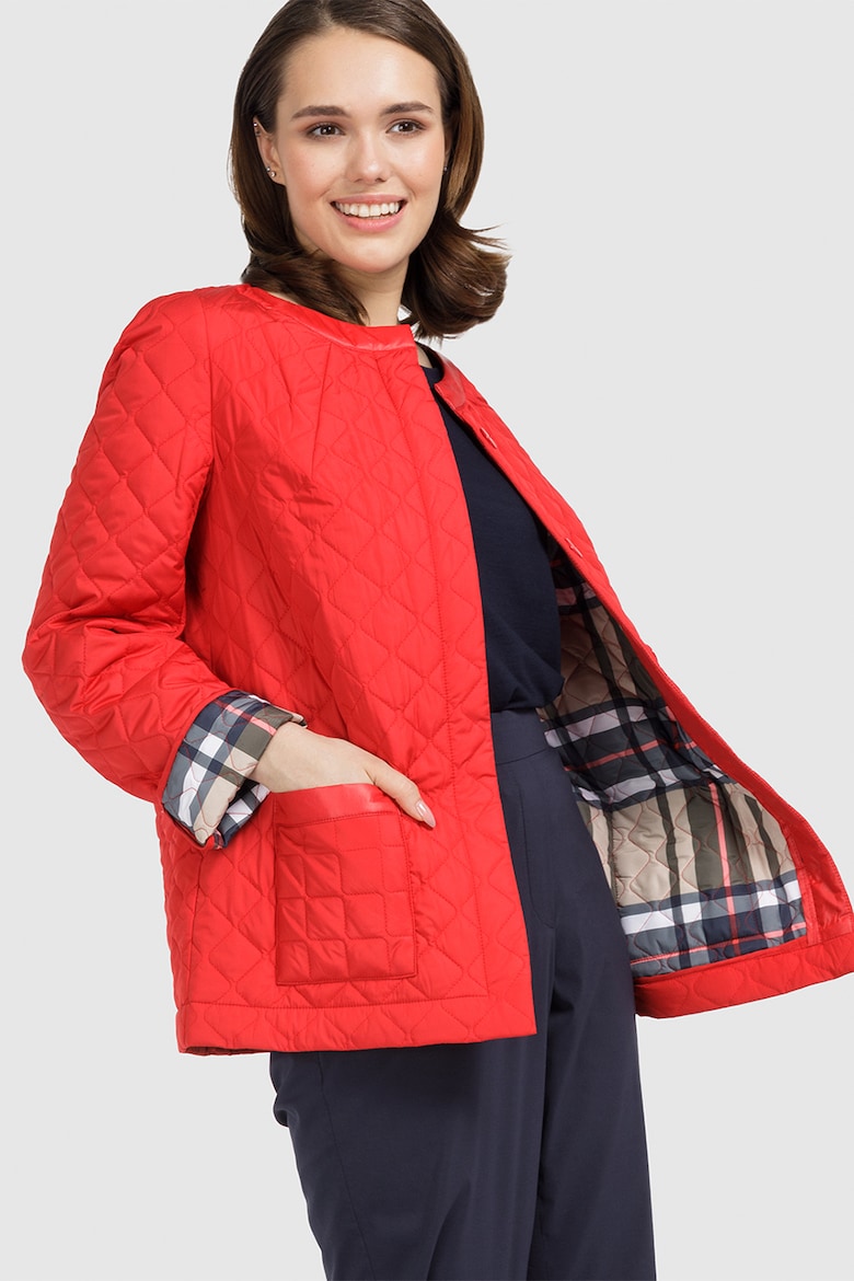 стеганая зимняя куртка с вшитыми карманами trendyol бежевый Стеганая куртка с вшитыми карманами Helmidge, красный