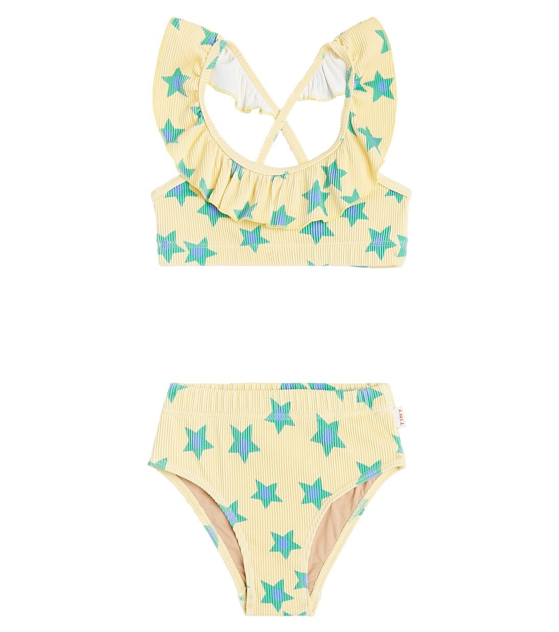 

Бикини Starflowers в рубчик Tinycottons, желтый