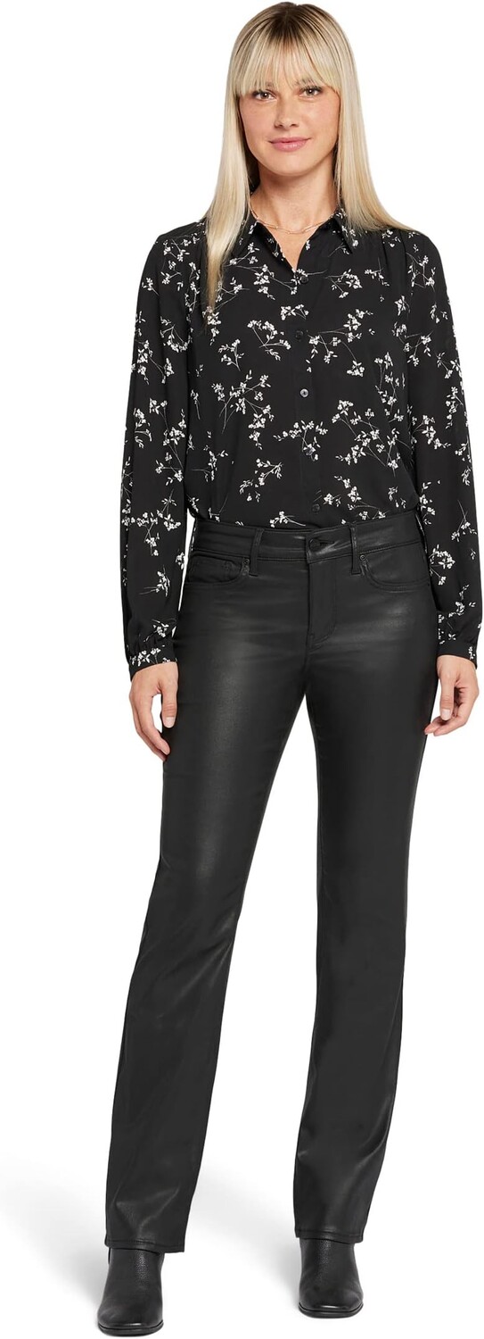 

Джинсы Petite Marilyn Straight in Black Coated NYDJ, цвет Black Coated