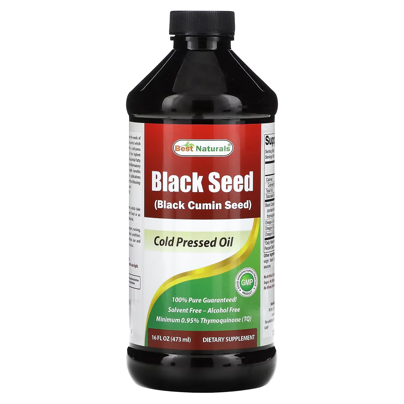 Масло черного тмина Best Naturals холодного отжима, 473 мл масло черного тмина havasu nutrition холодного отжима 90 жидких капсул