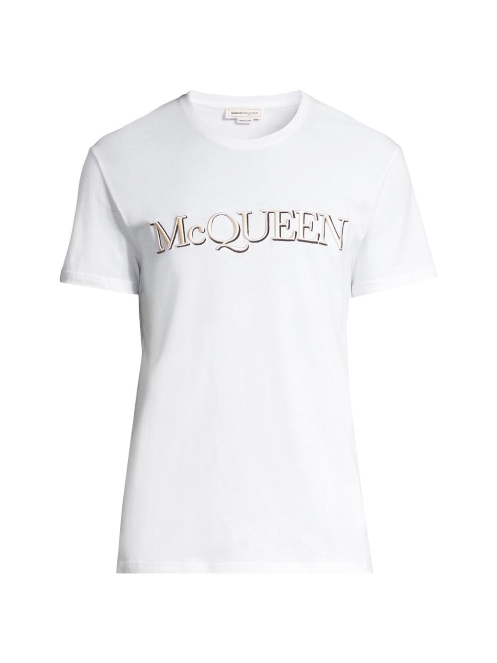 

Футболка с вышитым логотипом Alexander McQueen, белый