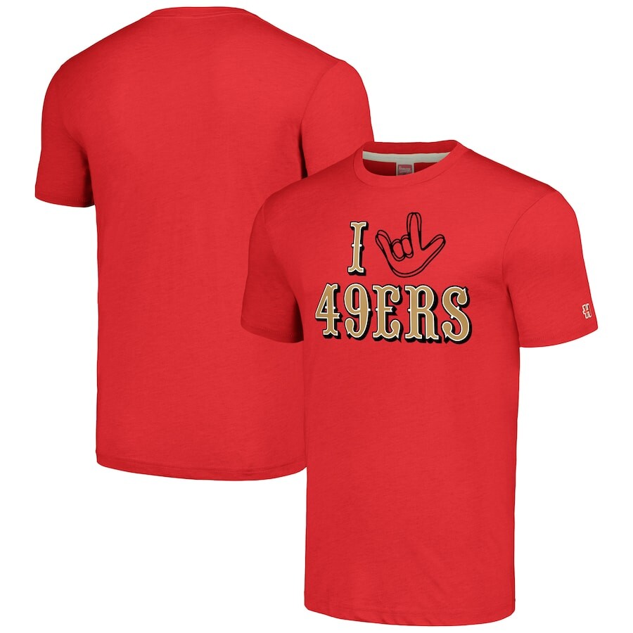 

Футболка с коротким рукавом Homage San Francisco 49Ers, алый