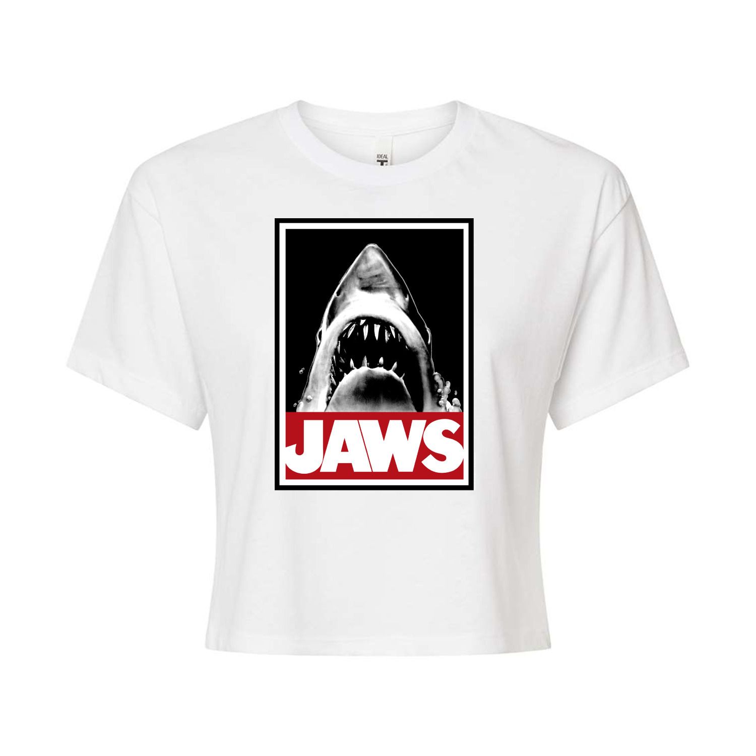 Укороченная футболка с рисунком Juniors' Jaws Licensed Character, белый
