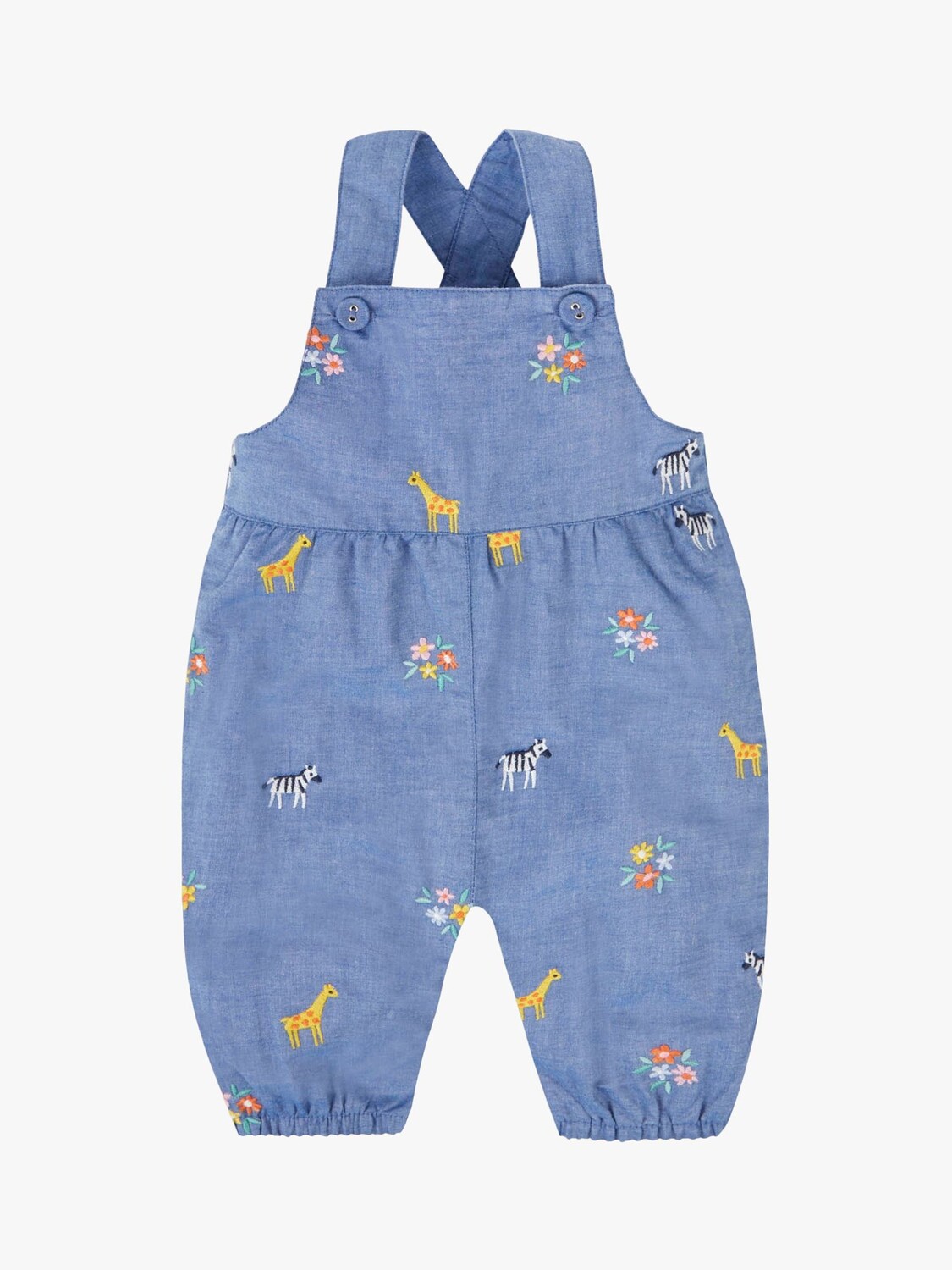 

Комбинезон с вышивкой JoJo Maman Bébé Chambray Safari, синий