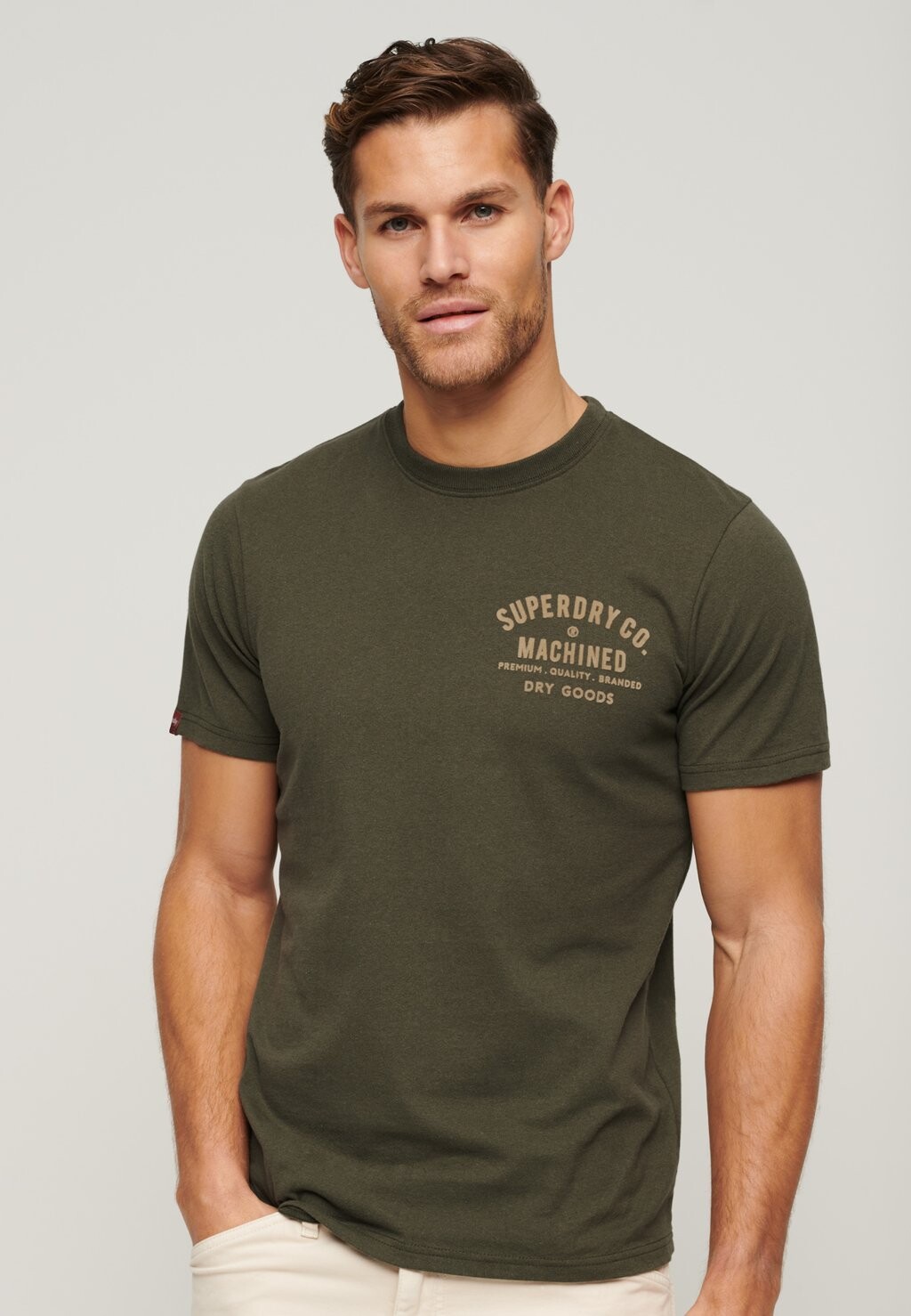 

Футболка с принтом WORKWEAR FLOCK GRAPHIC Superdry, хаки