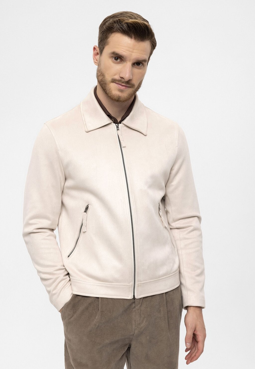 

Кожаная куртка CASUAL Antioch, цвет beige